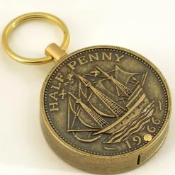 Kerosinfeuerzeug Schlüsselanhänger - Münzdesign Flammenfeuerzeug