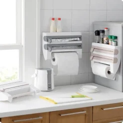 Kühlschrank-Aufbewahrungs-Organizer – Frischhaltefolienhalter aus Kunststoff