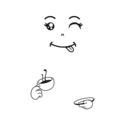 Kühlschrankaufkleber mit Smiley-Gesicht, niedliches Küchendekor