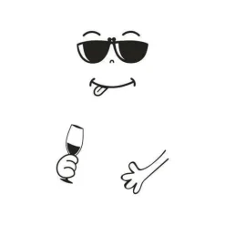 Kühlschrankaufkleber mit Smiley-Gesicht, niedliches Küchendekor