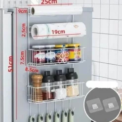 Kühlschrank-Seitenlagerregal - Hängender Organizer für platzsparende Küche