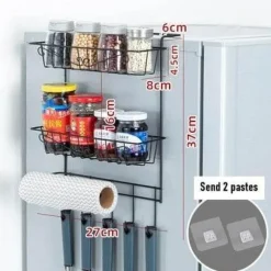 Kühlschrank-Seitenlagerregal - Hängender Organizer für platzsparende Küche