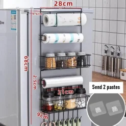 Kühlschrank-Seitenlagerregal - Hängender Organizer für platzsparende Küche