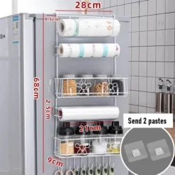 Kühlschrank-Seitenlagerregal - Hängender Organizer für platzsparende Küche