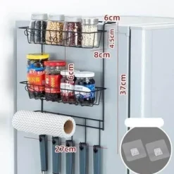 Kühlschrank-Seitenlagerregal - Hängender Organizer für platzsparende Küche