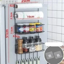 Kühlschrank-Seitenlagerregal - Hängender Organizer für platzsparende Küche