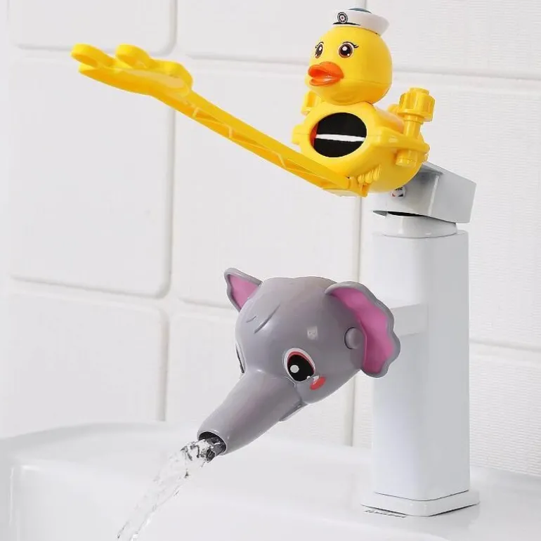 Kids Faucet Extender - Splash Proof Cartoon Design