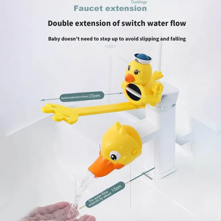 Kids Faucet Extender - Splash Proof Cartoon Design