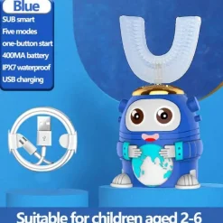Kids Ultrasonic Toothbrush - Smart Silicone Dental Care for Children