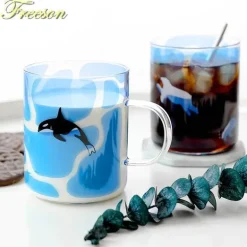 Killerwal-Kaffeetasse – süßer Eisbär, hitzebeständige Glastasse, 350 ml