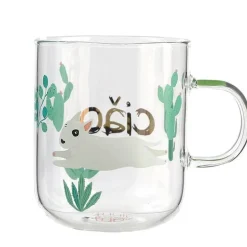 Killerwal-Kaffeetasse – süßer Eisbär, hitzebeständige Glastasse, 350 ml