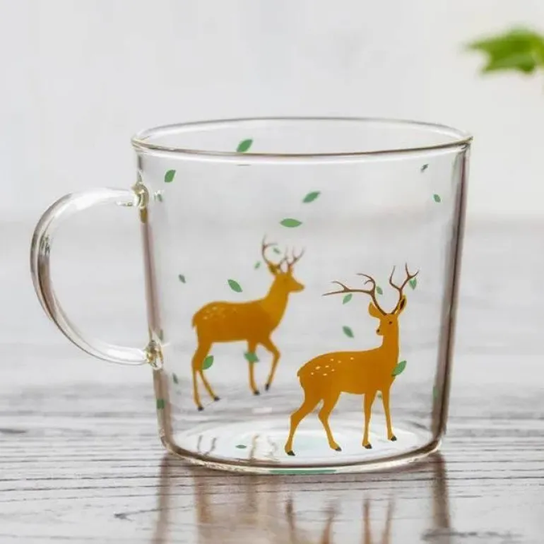 Killerwal-Kaffeetasse – süßer Eisbär, hitzebeständige Glastasse, 350 ml