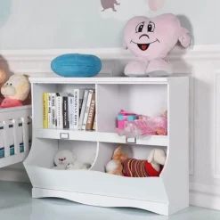 Kinderbücherregal - Moderner Spielzeug-Organizer und Bücherregal