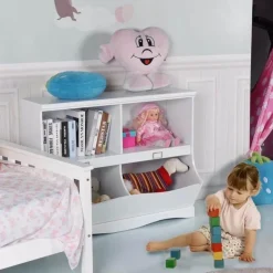 Kinderbücherregal - Moderner Spielzeug-Organizer und Bücherregal