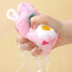 Kinder-Handtuch mit Cartoon-Tiermotiv, dickes, doppellagiges Handtuch für zu Hause