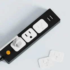 Kindersichere Steckdosenabdeckung - Schiebeverschluss-Sicherheitskappe