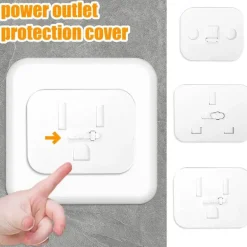 Kindersichere Steckdosenabdeckung - Schiebeverschluss-Sicherheitskappe