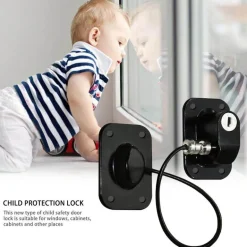 Kindersicherheitsschrankschloss - Kindersicheres, selbstklebendes Fensterschloss
