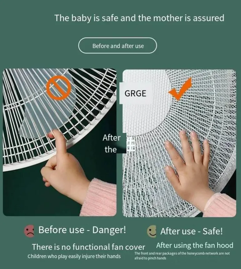 Kindersicherheits-Ventilatorabdeckung - Universelles Schutznetz