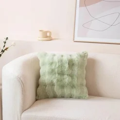 Kissen aus Kaninchenfellimitat – weiches, dekoratives Kissen