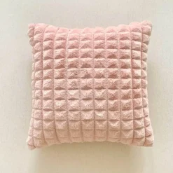 Kissenbezüge mit Blumenstickerei - Weiche rosa Blumen-Überwürfe