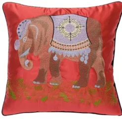 Kissenbezüge mit Elefantenstickerei – Dekorative Sofakissen für das Wohnzimmer