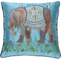 Kissenbezüge mit Elefantenstickerei – Dekorative Sofakissen für das Wohnzimmer