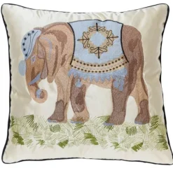 Kissenbezüge mit Elefantenstickerei – Dekorative Sofakissen für das Wohnzimmer