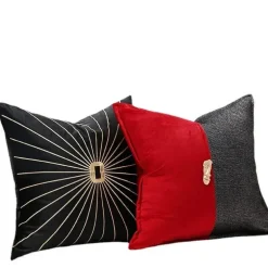 Kissenbezüge mit Stickerei, 50 x 50 cm, dekorative Kissenbezüge für Zuhause und Hotel