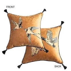 Kissenbezug mit Blumenmuster – elegantes orientalisches Dekokissen für das Schlafsofa