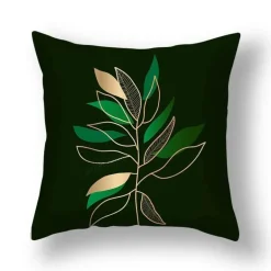 Kissenbezug mit Ginkgoblättern – moderner nordischer Kissenbezug, 45 x 45 cm