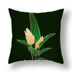 Kissenbezug mit Ginkgoblättern – moderner nordischer Kissenbezug, 45 x 45 cm