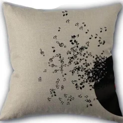 Kissenbezug mit Musiknoten – Dekorativer Kissenbezug