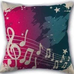 Kissenbezug mit Musiknoten – Dekorativer Kissenbezug