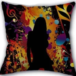 Kissenbezug mit Musiknoten – Dekorativer Kissenbezug