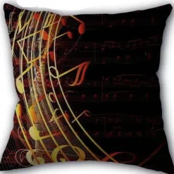 Kissenbezug mit Musiknoten – Dekorativer Kissenbezug
