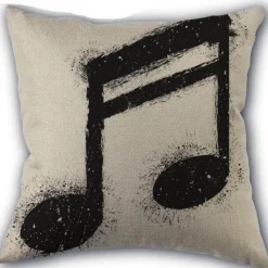 Kissenbezug mit Musiknoten – Dekorativer Kissenbezug