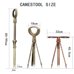 Klappbarer Gehstockhocker - Stützsitz für den Außenbereich