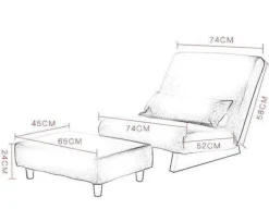 Klappbarer japanischer Bodensofa-Sessel – stilvolle Einzelsitzgelegenheit