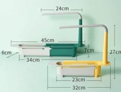 Klappbares Abtropfgestell für die Küchenspüle – platzsparender 2-in-1-Organizer