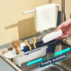 Klappbares Abtropfgestell für die Küchenspüle – platzsparender 2-in-1-Organizer