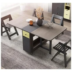 Klappbares rechteckiges Esstisch-Set – elegante, platzsparende Möbel