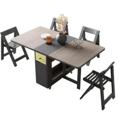 Klappbares rechteckiges Esstisch-Set – elegante, platzsparende Möbel