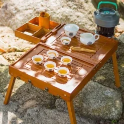Klappbares tragbares Campingtisch-Set – Reisetisch mit Stühlen