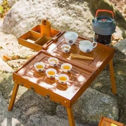 Klappbares tragbares Campingtisch-Set – Reisetisch mit Stühlen