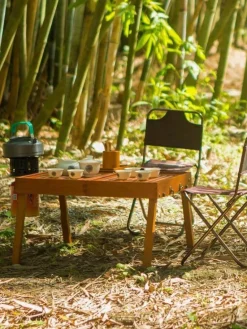 Klappbares tragbares Campingtisch-Set – Reisetisch mit Stühlen