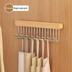 Kleiderbügel aus Holz – Ausziehbare Kleiderstange mit 8/12 Haken