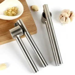 Knoblauchpresse aus Edelstahl – Küchenzerkleinerer, Stampfer, Gerät