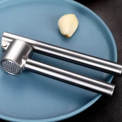 Knoblauchpresse aus Edelstahl – Küchenzerkleinerer, Stampfer, Gerät