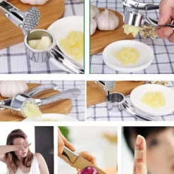 Knoblauchpresse, Multifunktions-Küchenwerkzeug zum Zerkleinern und Zerstampfen von Knoblauch